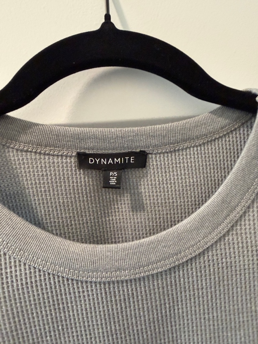 Dynamite Light Grey Waffle Knit Tank - Picture 2 of 2